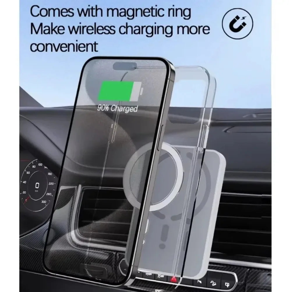 MagSafe Car Air Vent Phone Holder - Magnetic Wireless Charger Mount for iPhone 17 16 15 14 13 12 Pro Max Fast Charging