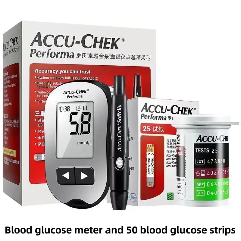 Accu-Chek Performa Blood Glucose Test Kit - Blood Sugar Test Strips and Lancets for Glucose Monitoring