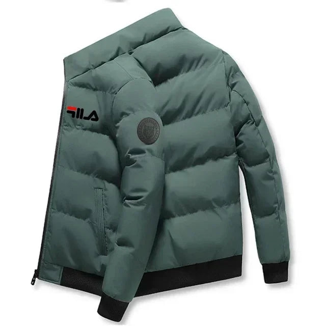 Men's Autumn Winter Short Jacket - Lightweight Cotton-Padded Stand Collar Zipper Coat for Outdoor Casual Wear
