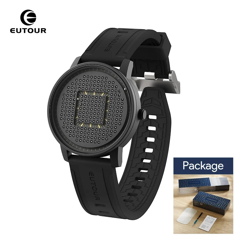 EUTOUR 2025 Magnetic Quartz Casual Watch – Simple Silicone Strap, Unisex Men’s Fashion Watch