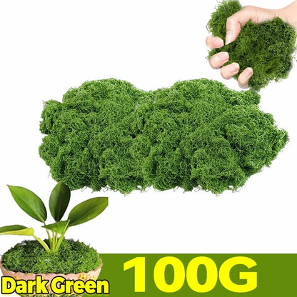 Artificial Green Moss Plants - Realistic Faux Moss Grass for Home, Garden Decor & DIY Crafts