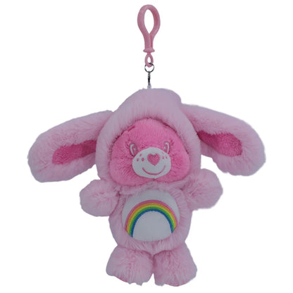 Care Bears Plush Keychain - 17cm Rabbit Ear Hood Furry Cartoon Bag Charm