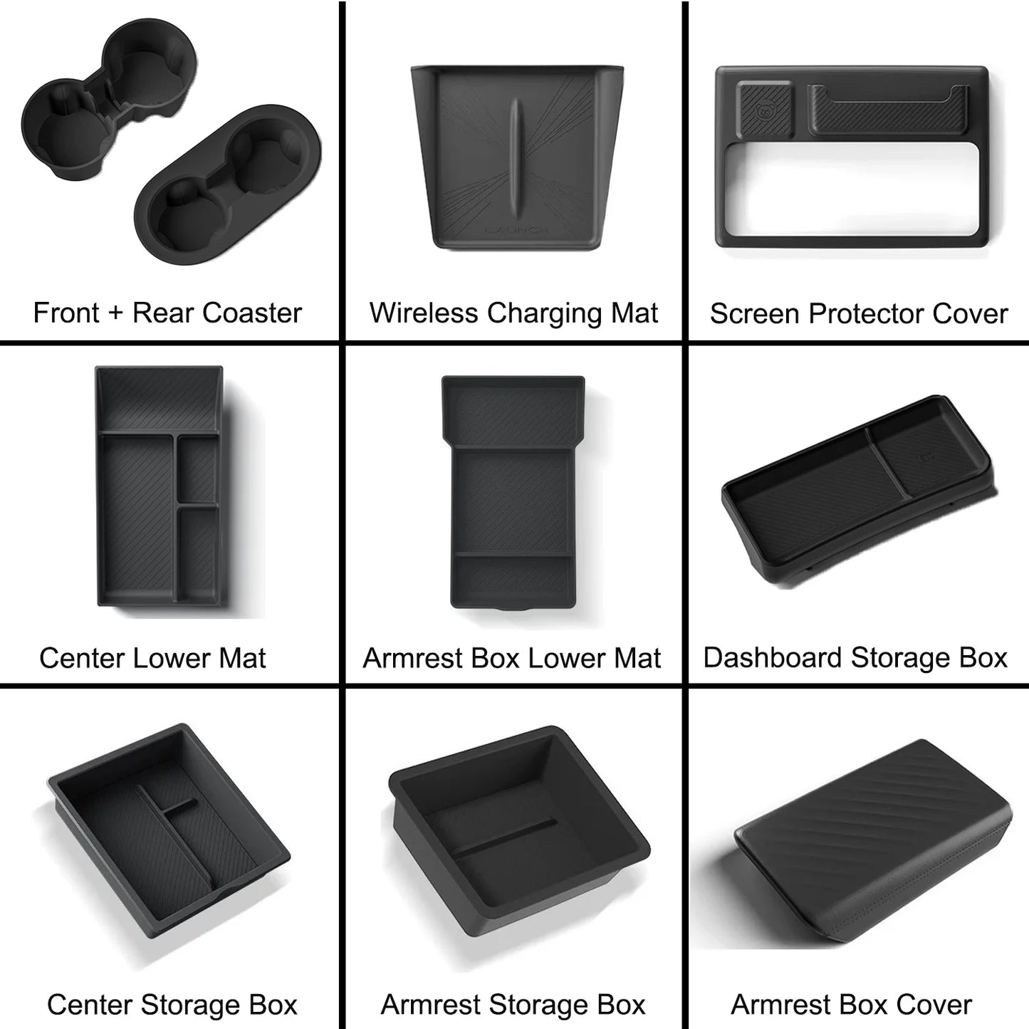 Tesla Model Y Juniper 2025 Center Console Armrest Organizer – Cup Holder & Storage Box Interior Upgrade Kit