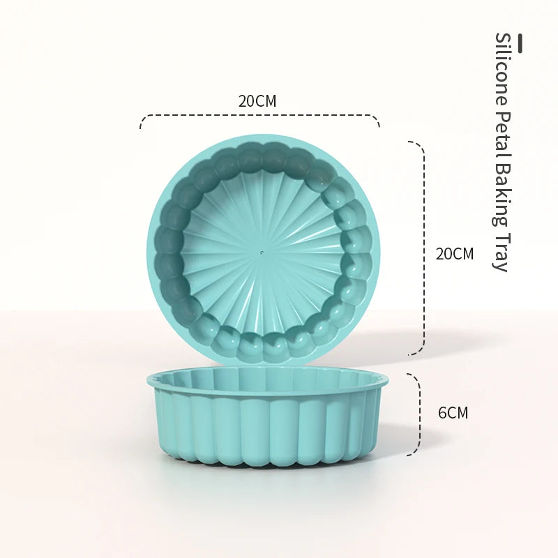 3D Silicone Cake Mold Decorating Tool for Pastry, DIY Cake Pan, Fluted Tube Pan and Airfryer Bakeware Accessories