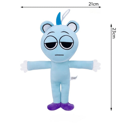 Sprunki Plush Toys – Humanoid Sprunki Soft Cartoon Pillow, Stuffed Game Doll for Kids’ Birthday Gift