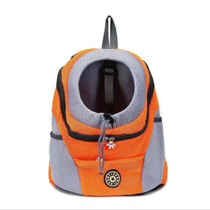 Pet Backpack Carrier - Breathable Adjustable Front Pack with Reflective Safety Strips for Dogs & Cats Outdoor Travel