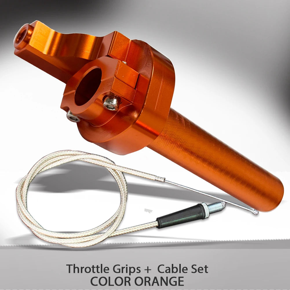 7/8" Quick Action Throttle Grip with Cable — Twist Gas Throttle Set for 50cc–150cc Motorcycle, Moped, Scooter, Bike (M10*1.5)