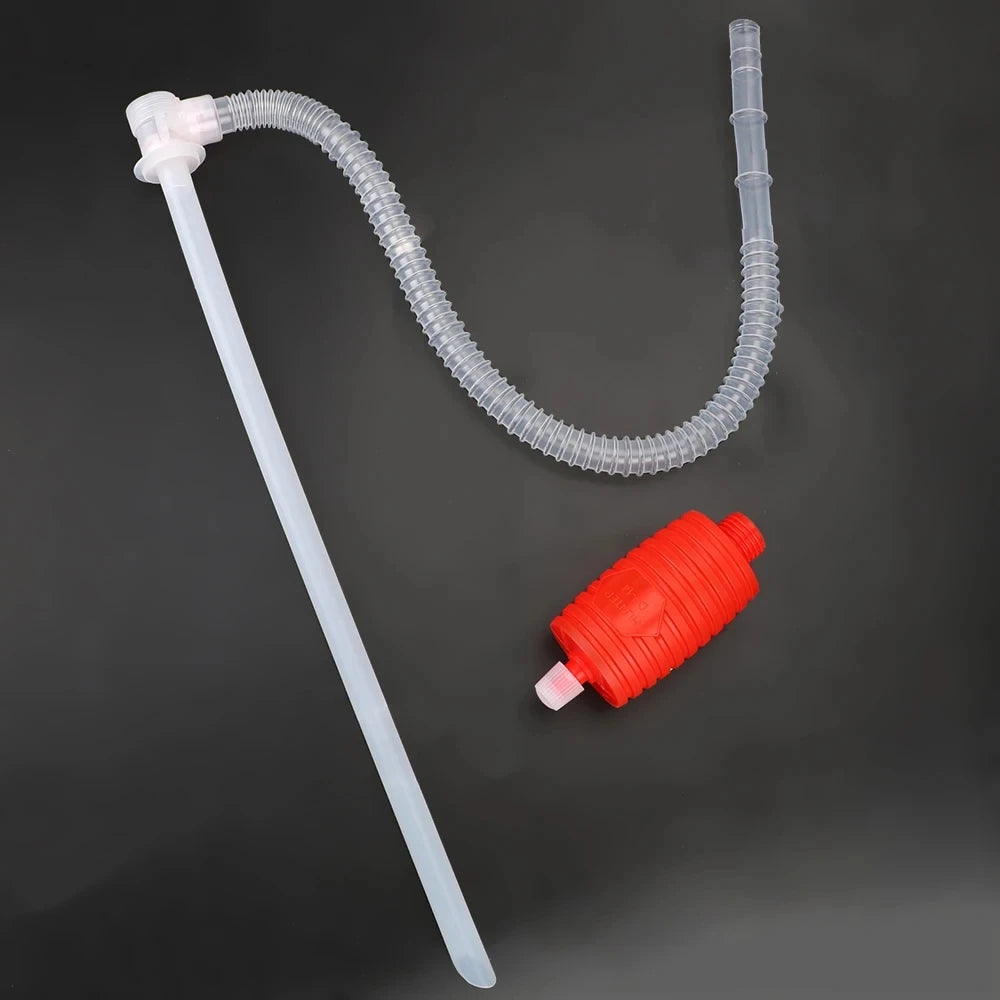 Manual Fuel Pump for Car & Truck - Gasoline, Diesel Transfer Siphon Pump with Funnel & Suction Cup