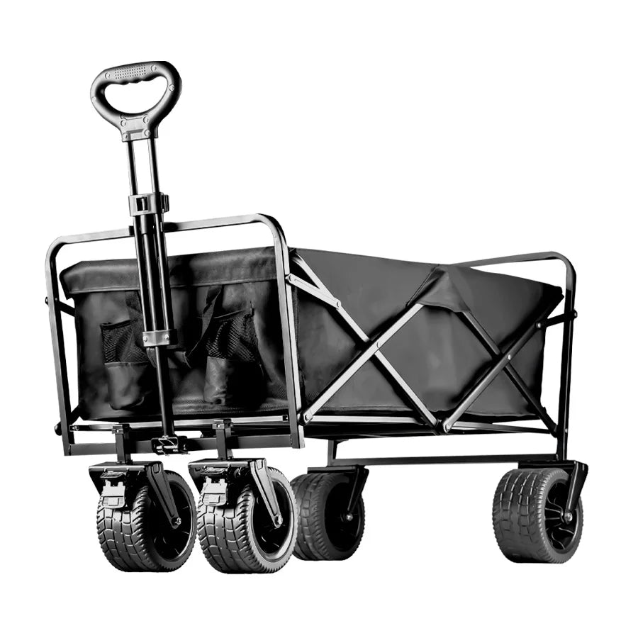 500lbs Heavy Duty Folding Tank Wheels Cart — Large Capacity Outdoor Wagon for Beach, Sand, Trolley & Camping