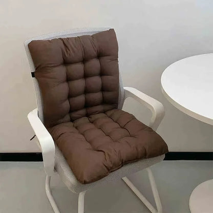 All-in-One Chair Cushion – PP Cotton Backrest & Lumbar Support, Thick Office & Student Dormitory Seat Pad for Summer Comfort