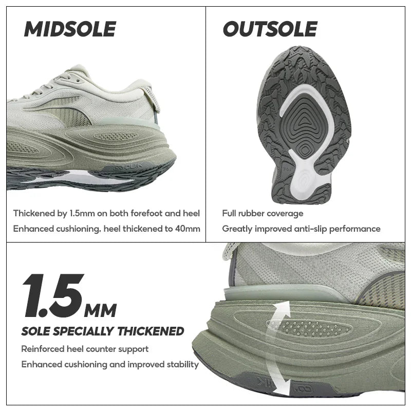 361 Degrees PopBlaze 6.0 Unisex Running Shoes - Lightweight Shock-Absorbing Wear-Resistant Sneakers