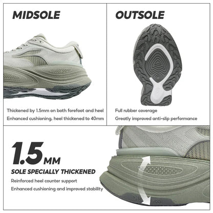 361 Degrees PopBlaze 6.0 Unisex Running Shoes - Lightweight Shock-Absorbing Wear-Resistant Sneakers