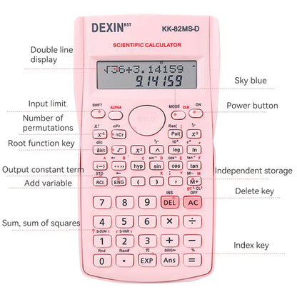 Multifunctional Scientific Calculator – Large Screen Portable Student Math Calculator for School, Office & Exam Use