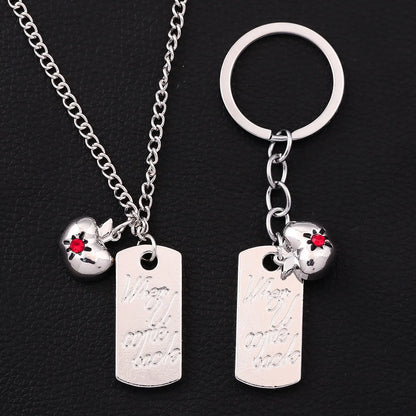 Love and Deepspace Caleb Necklace Set - 2Pcs Game Inspired Pendant & Keychain Jewelry Accessories Gift
