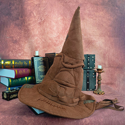 Fashion Witch & Wizard Sorting Hat – Leather Halloween Party Cosplay Accessory for Men