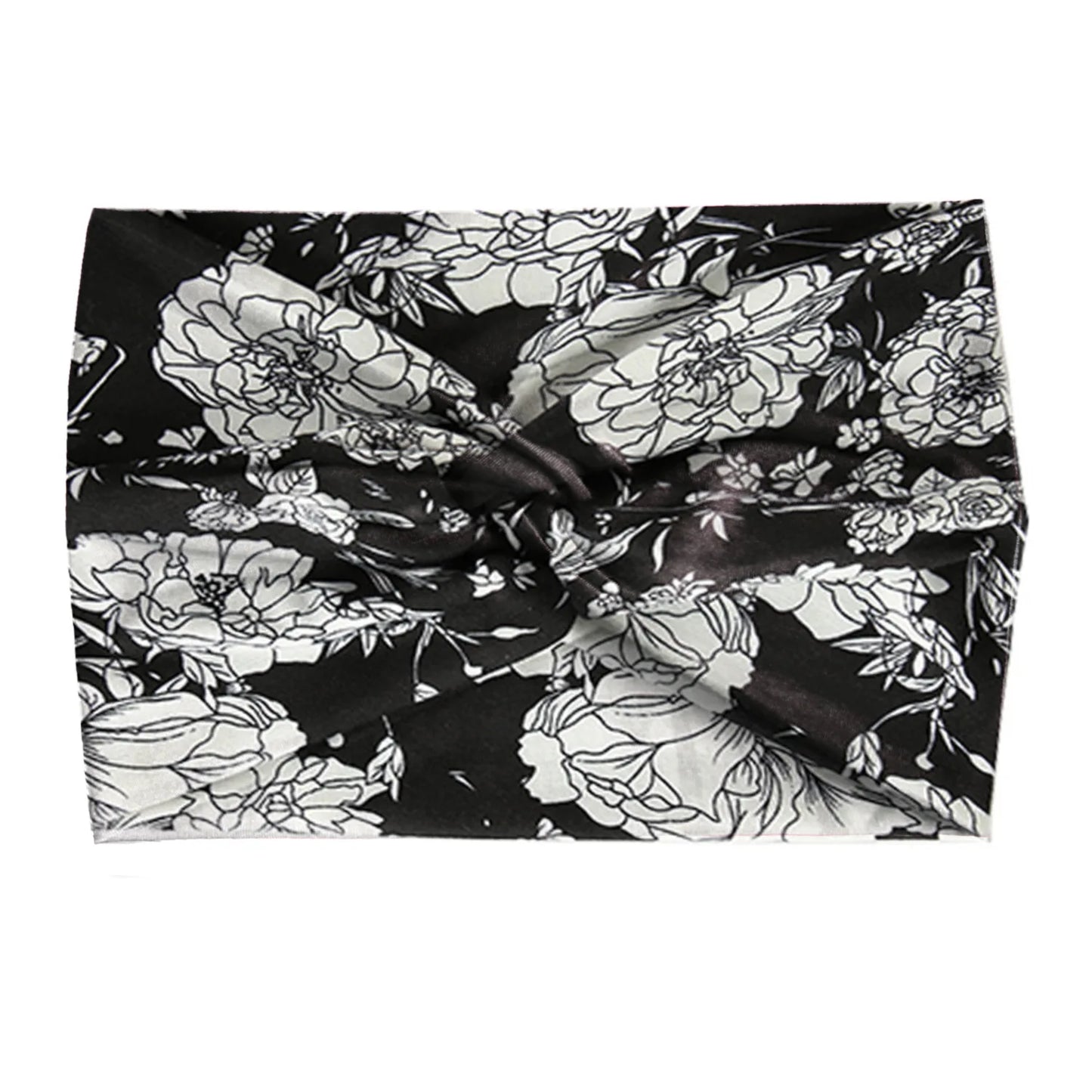 Wide Stretch Printed Sports Headband – 18cm Athletic Sweatband & Hairband