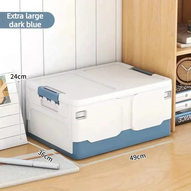 Extra Large Foldable Storage Box with Lid — Book, Snack, Toy, and Classroom Organizer for Home & Living Room