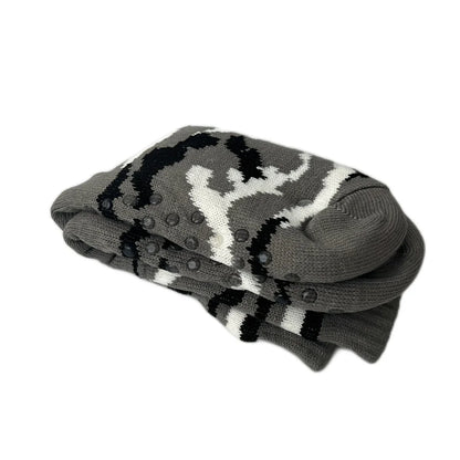 Men’s Fluffy Thermal Winter Socks – Soft Non-Slip Fleece Plush Grip Slipper Socks, Christmas Gift