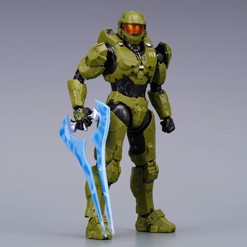 Halo Master Chief Action Figure – 1/12 PVC John-117 Collectible Toy with Full Body Articulation