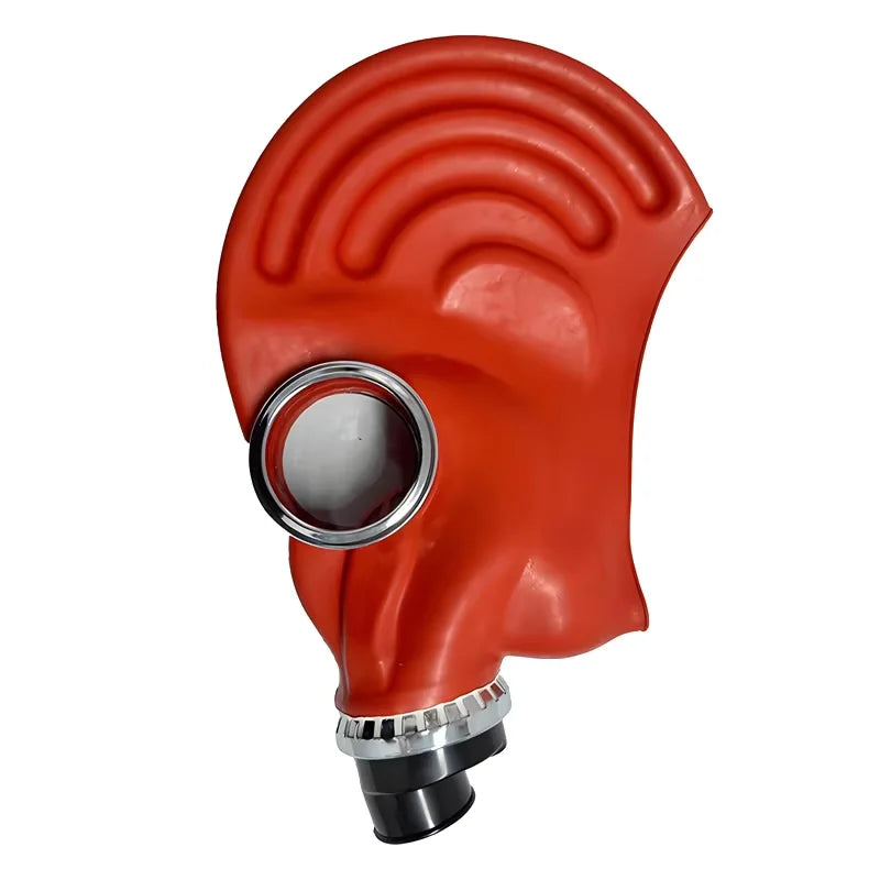 Creative Natural Rubber Full-Head Gas Mask – Red/Black Respirator for Painting, Pesticide, Chemical Protection & Halloween