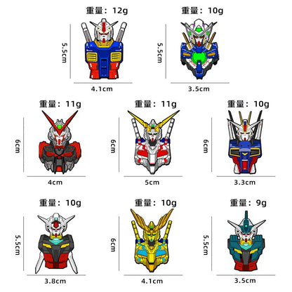 QHOT Mobile Suit Gundam Enamel Pins - Cartoon Alloy Brooch Badges for Bags, Backpacks and Anime Accessories