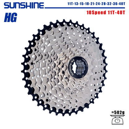 SUNSHINE Bicycle Cassette 8-12 Speed Freewheel - 32T to 52T Sprocket for Shimano/SRAM HG Flywheel