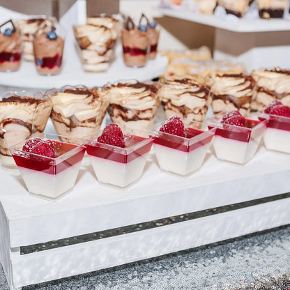 100-Pack Mini Dessert Cups - 2OZ Small Plastic Cups for Parties, Perfect for Pudding, Fruit, Ice Cream, Dessert Shooters