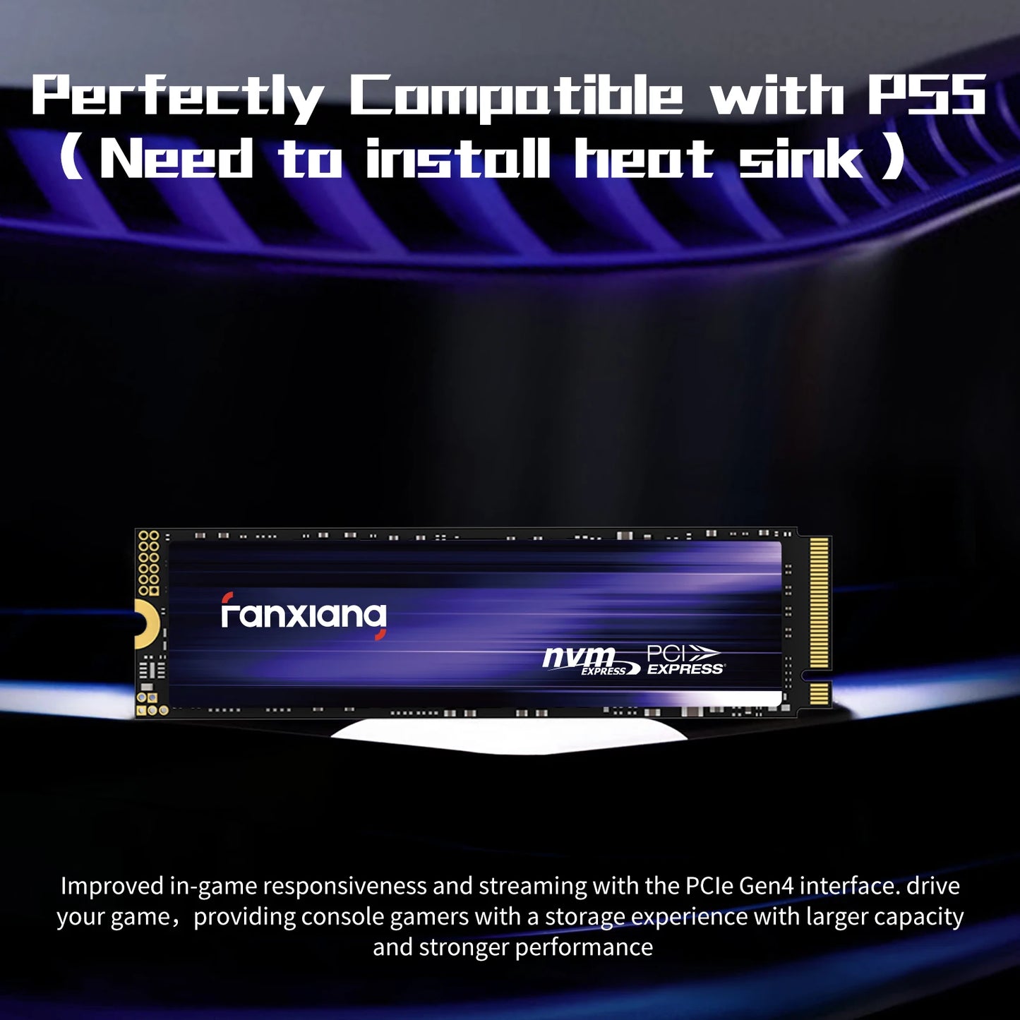 Fanxiang S880 NVMe M.2 PCIe 4.0 2280 SSD – 7300MB/s | 1TB / 2TB / 4TB Internal SSD for PS5, Laptop & PC