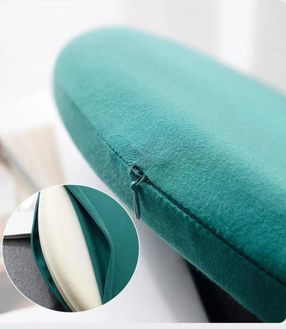 Memory Foam Round Seat Cushion – Thick Chair Pad with Elastic Zipper, Detachable Cover, 30/35/40/45cm
