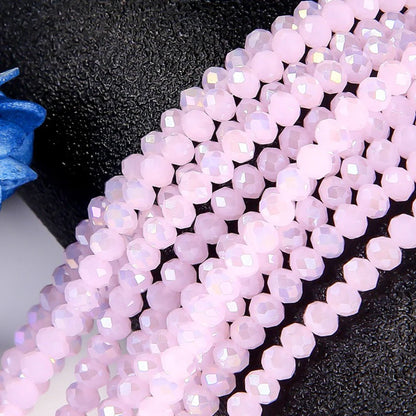 4mm/6mm/8mm Round Crystal Glass Beads – Faceted Spacer Loose Beads for DIY Jewelry Making & Needlework Craft Accessories