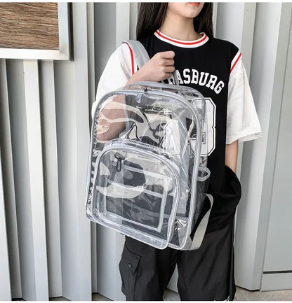 Transparent Shoulder Bag | Unisex Large Capacity Waterproof Multifunctional Backpack for Men & Women