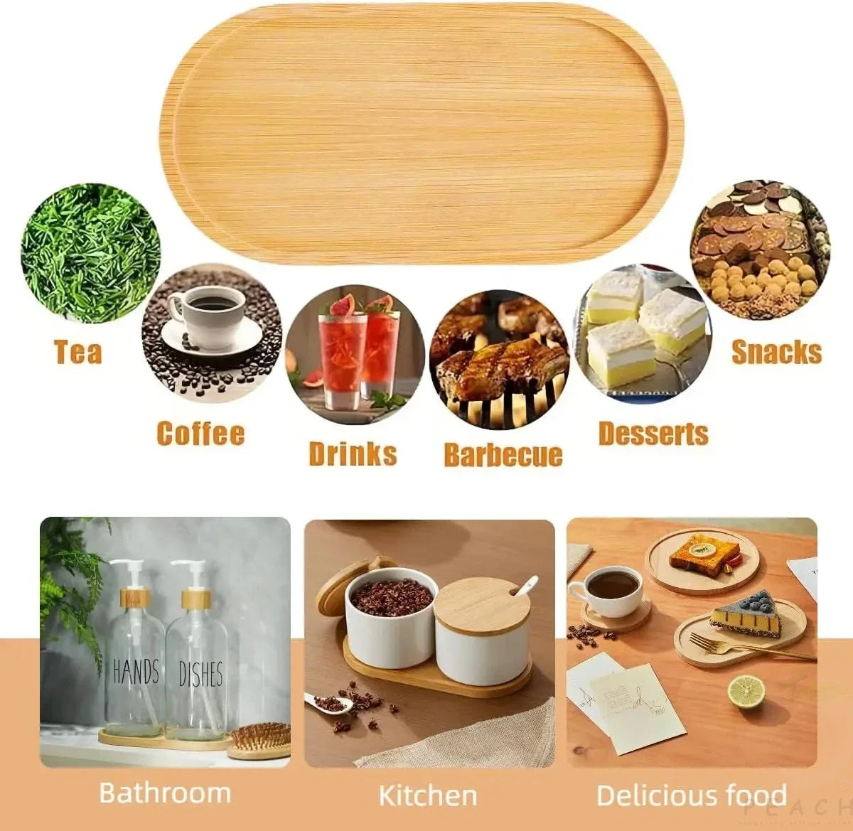 Wooden Tableware Plate – 18cm Beech Oval Tray, Mini Solid Wood Plate for Children