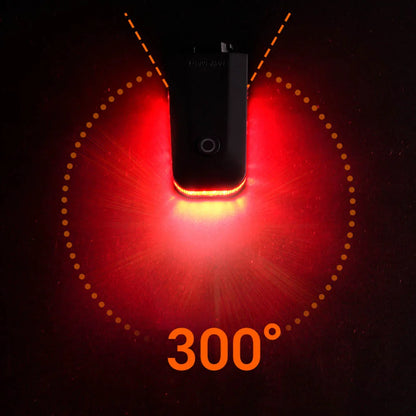 RAVEMEN CL01 Bike Taillight - USB Rechargeable LED Rear Light with Brake Sensor & Side Visibility