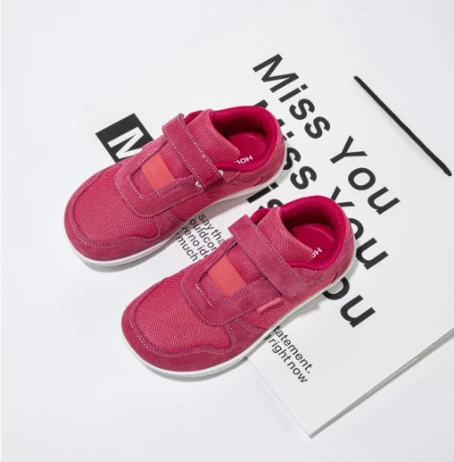 HOBIBEAR Wide Barefoot Shoes – Lightweight Breathable Mesh Sneakers for Boys & Girls