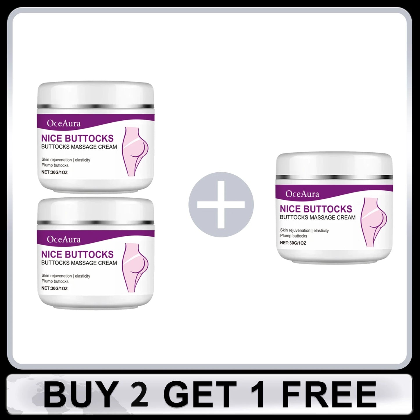 Hip Firming Cream – Skin Tightening & Lifting Body Care, Helps Improve Sagging, Firming Moisturizer for Smooth & Toned Silhouette