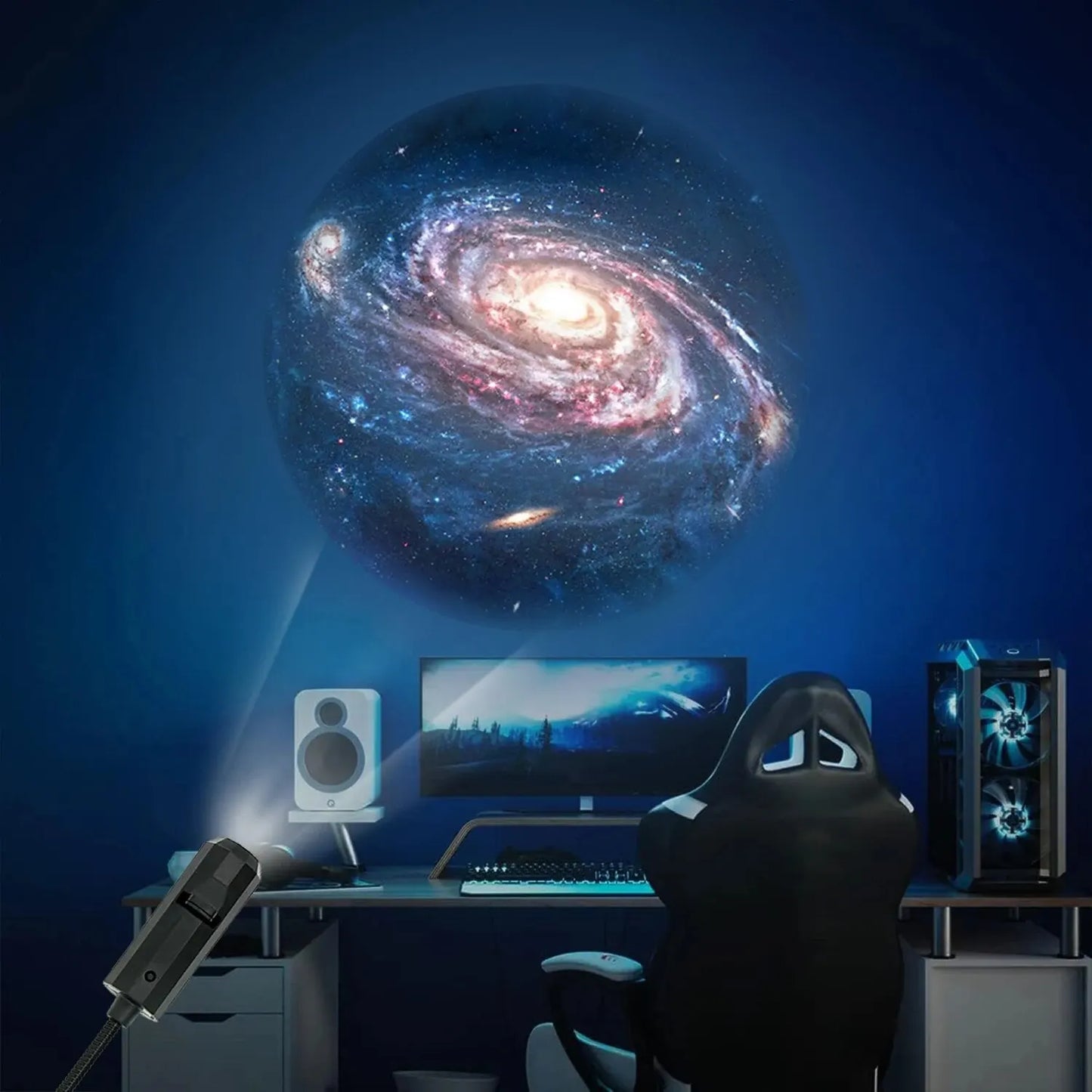 USB Starry Sky Ceiling Projection Light – Galaxy Night LED Projector Lamp for Bedroom, Home Decor & Ambient Lighting