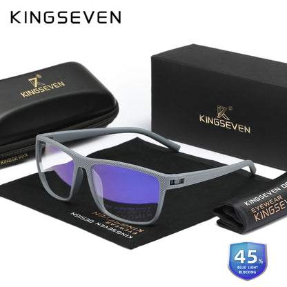 99% Blue Light Blocking Glasses — KINGSEVEN Transparent Lens Computer Eyeglasses
