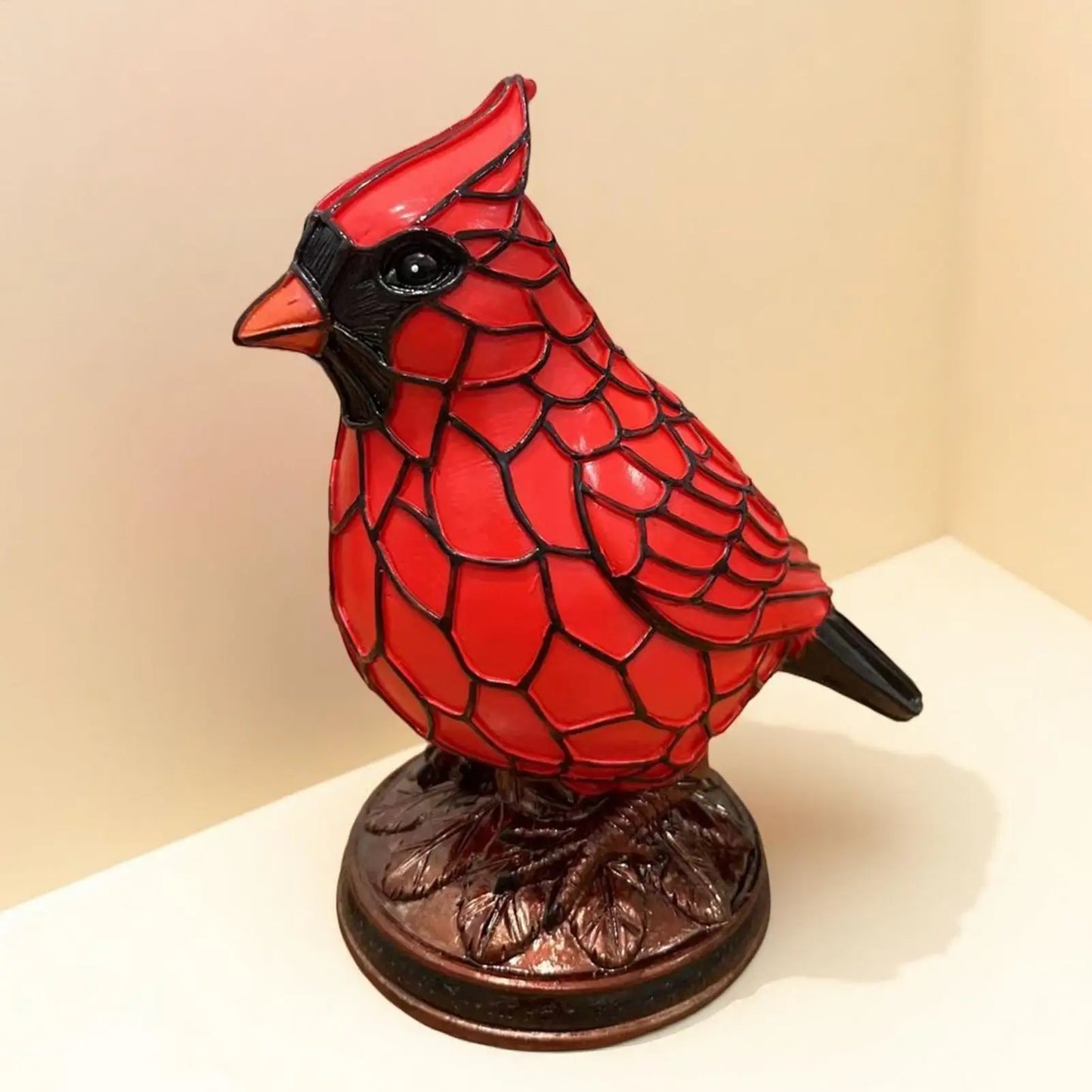 Cardinal Desk Lamp — Natural Animals & Birds Theme Table Lamp for Christmas Home & Office Decor