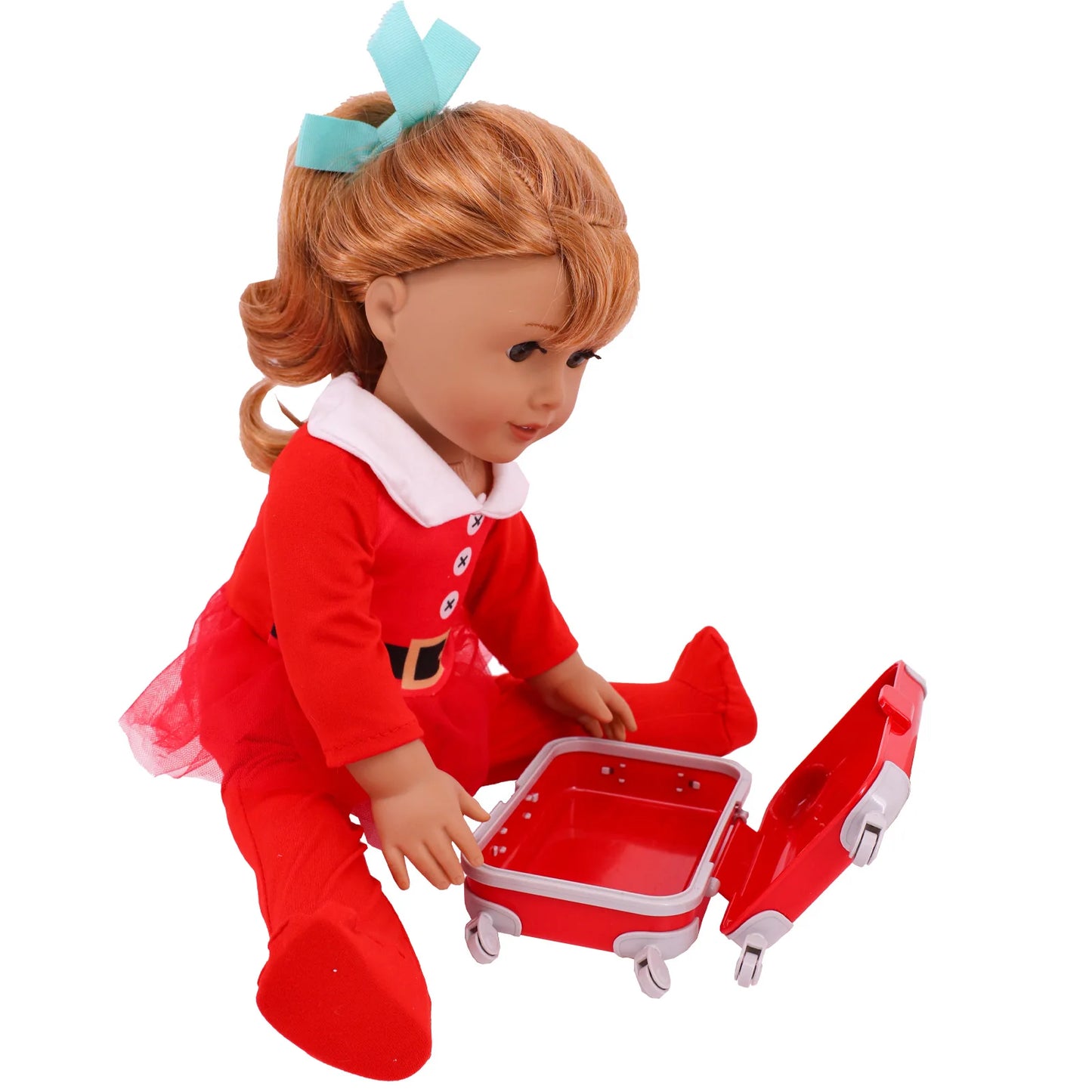 Pop Doll Christmas Outfit — Dress, Top & Pants Set for 18-Inch American and 43CM Reborn Baby Dolls, Our Generation Girl’s Toy Accessories