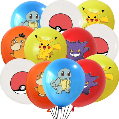 Pokemon Latex Balloons – 1/2/3 Pack Pikachu Cartoon Party Supplies for Birthday, Baby Shower & Kids Decorations
