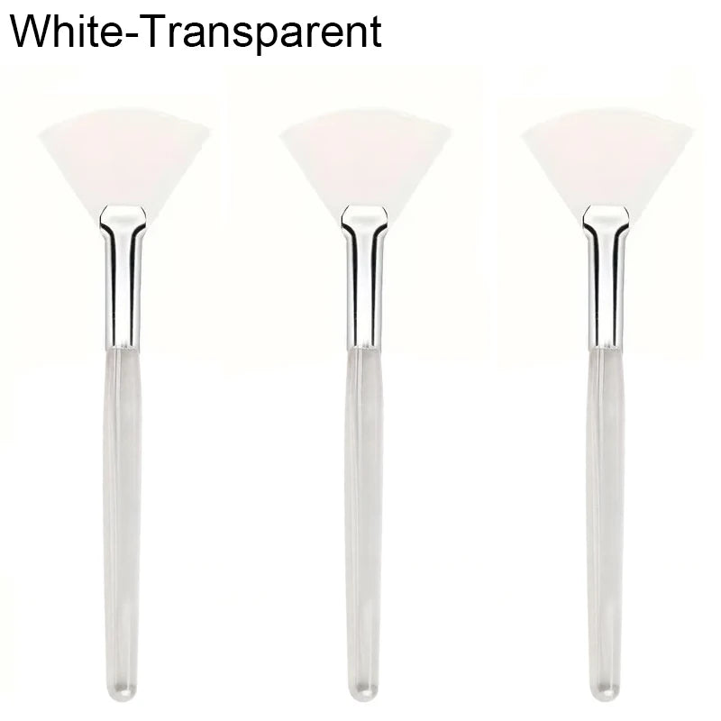 Facial Mask Applicator Brushes - Soft Fan-Shaped Flat Head Cosmetic Brushes for Skincare and Beauty Tools