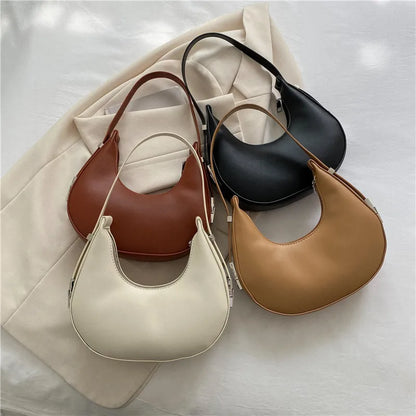Fashion Luxury PU Leather Hobo Shoulder Bag – Small Clutch Handbag, Underarm Purse, Travel Tote for Women