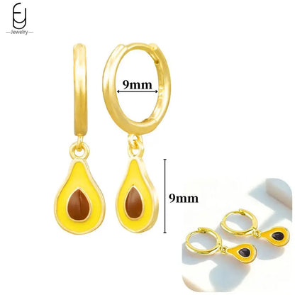 925 Sterling Silver Earrings for Women – Cute Starfish & Shrimp Pendant, Red Chili & Star Enamel Gold Fashion Jewelry
