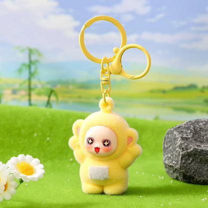Four-Color Baby Cartoon Keychain Mini Pendant Set Cute Doll Schoolbag Charms Gifts for Kids & Couples
