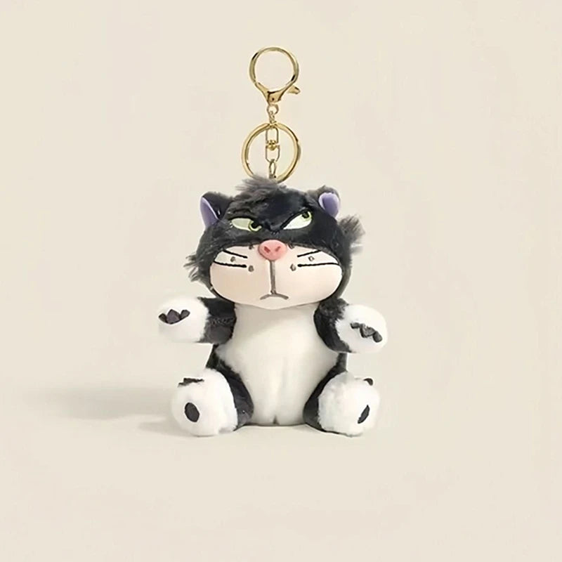 Funny Lucifer Cat Plush Keychain - 12cm Cross-Eyed Kitten Bag Pendant Doll
