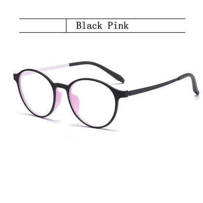 Ultra-Light Retro Round Glasses Frame for Men & Women, TR90 Titanium Fashion Eyewear for Daily Office & Everyday Wear
