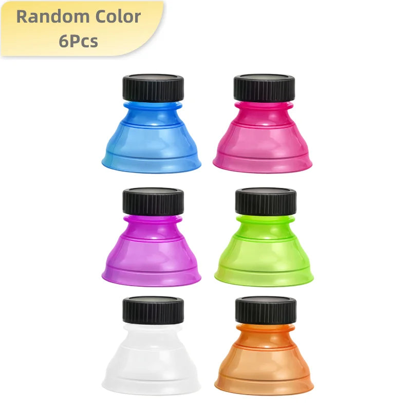6/12PCS Reusable Plastic Airtight Bottle Lids – Can Protector Caps for Beer, Water & Soda, Dust Cover Top Saver