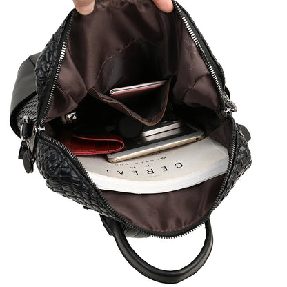 Luxury Women's Designer Backpack - High-Quality Leather, Large Capacity, Multifunctional Travel Mochila for Girls