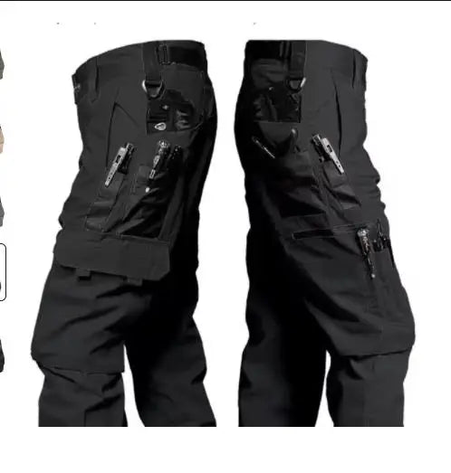 Men's Wear-Resistant Work Pants – Multi-Pocket Straight Cargo Trousers for Outdoor, Tactical, and Casual Wear