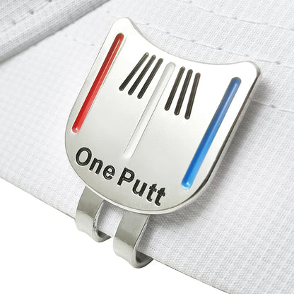 Golf Ball Marker with Hat Clip – Magnetic Alloy Marker, Tiger Putter Flog Glass & Lucky Clover Gift for Golfers